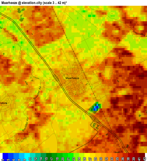 Maarheeze elevation map