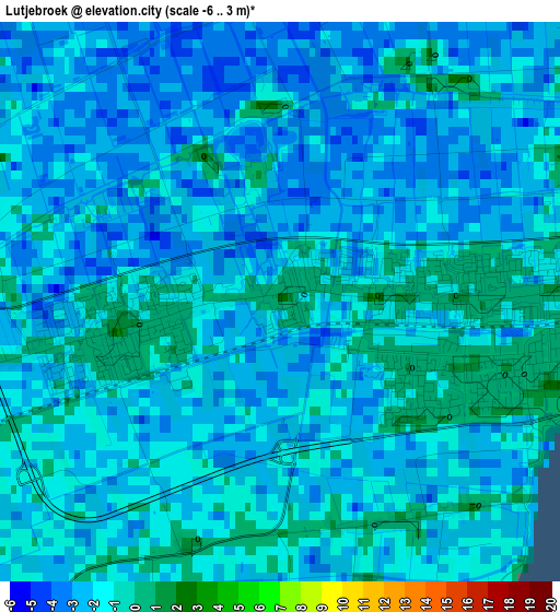 Lutjebroek elevation map