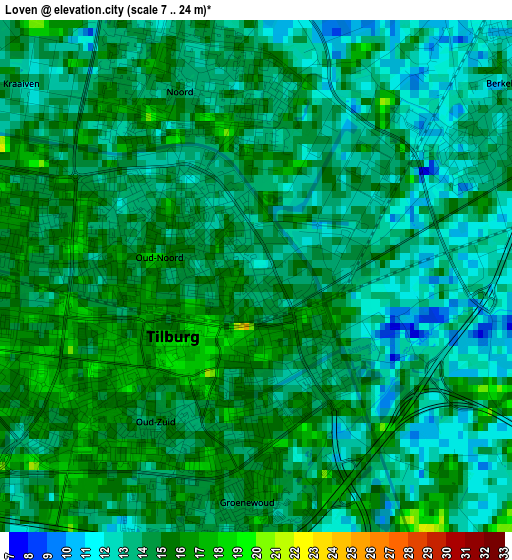 Loven elevation map