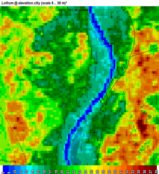 Lottum elevation map