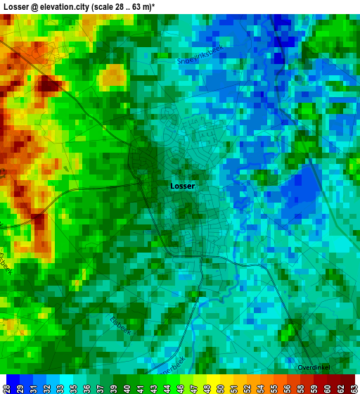 Losser elevation map