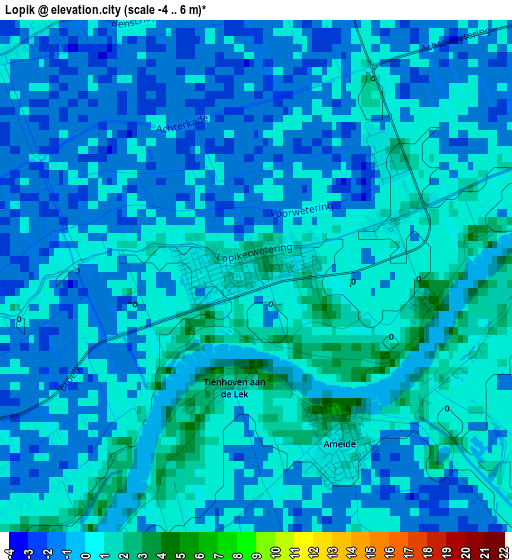 Lopik elevation map