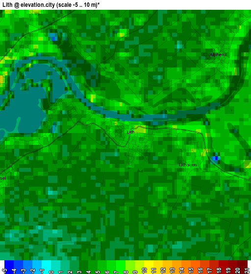 Lith elevation map