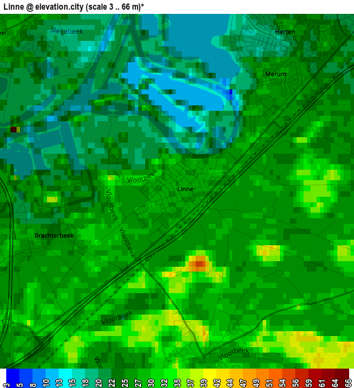 Linne elevation map