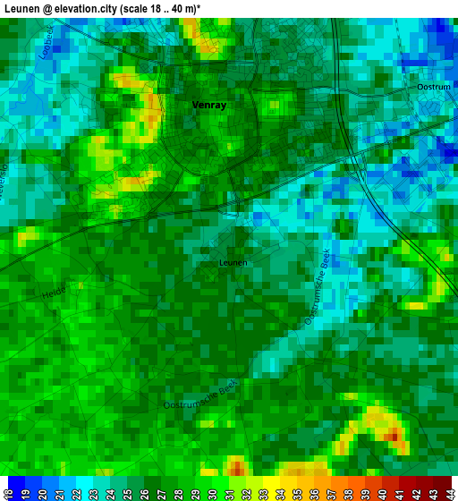 Leunen elevation map