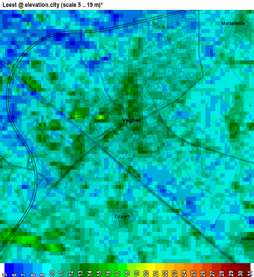 Leest elevation map