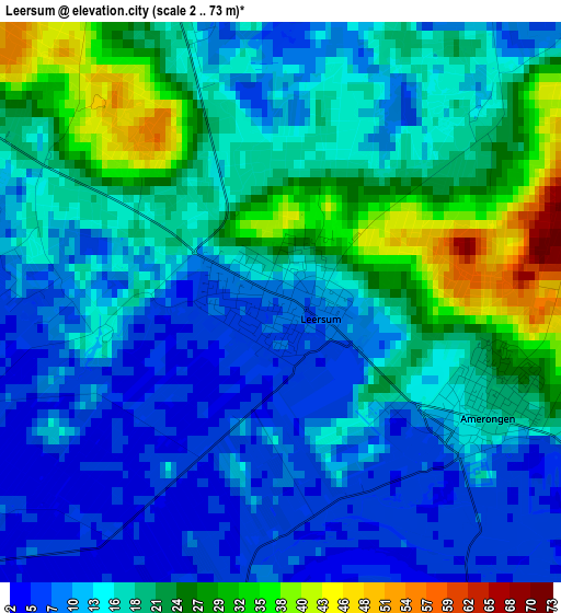 Leersum elevation map