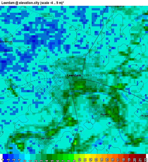 Leerdam elevation map