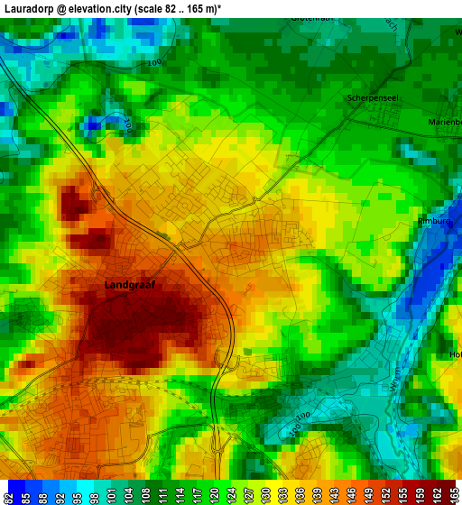 Lauradorp elevation map