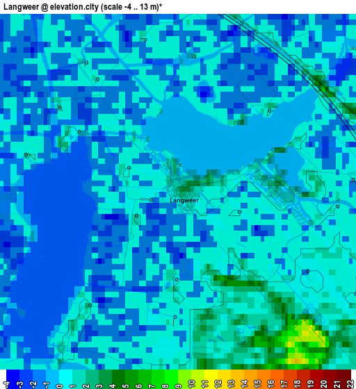 Langweer elevation map