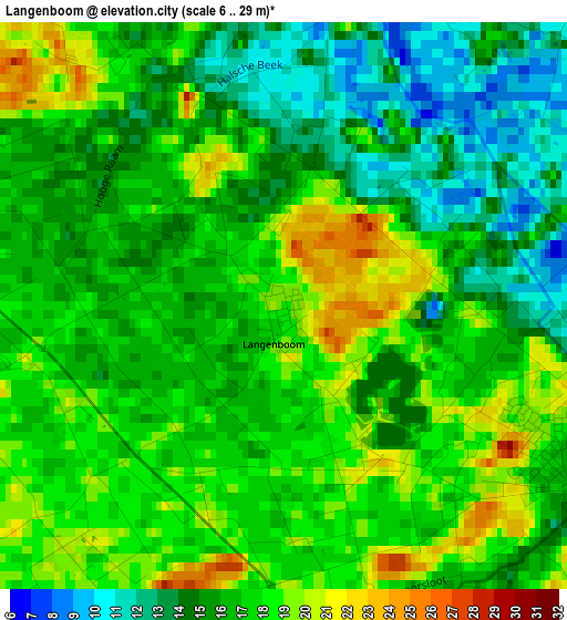 Langenboom elevation map