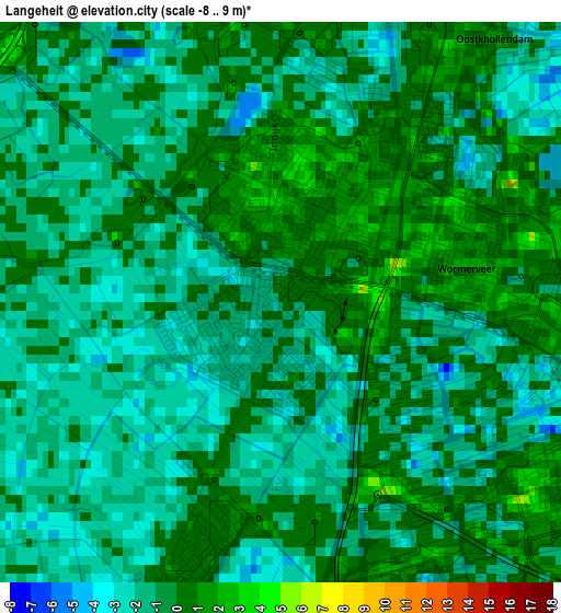 Langeheit elevation map