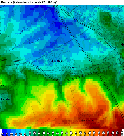 Kunrade elevation map