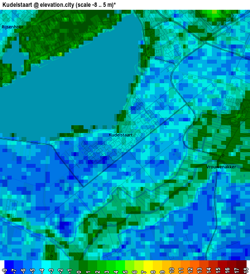 Kudelstaart elevation map