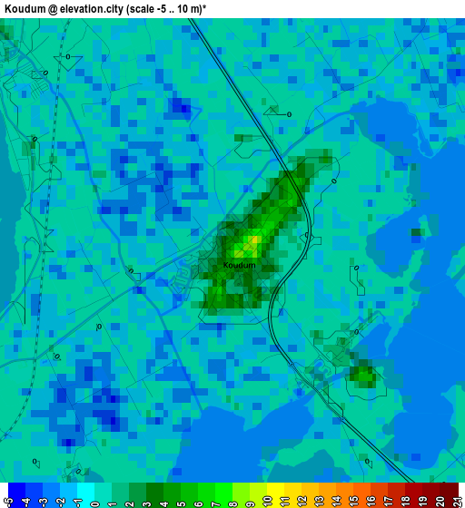 Koudum elevation map