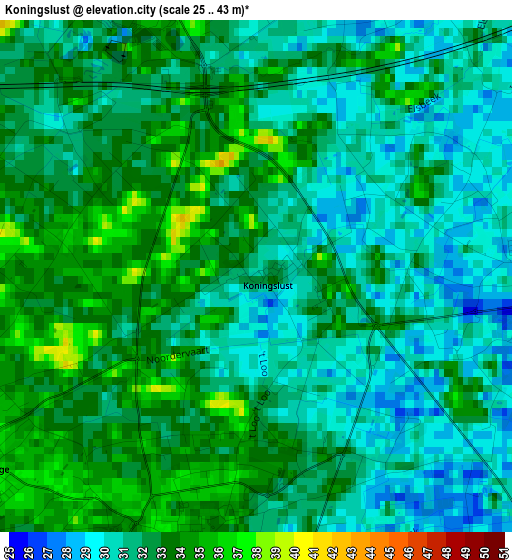 Koningslust elevation map