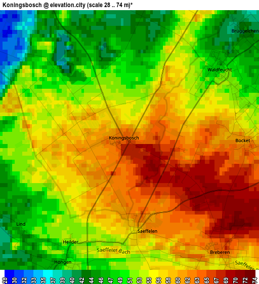 Koningsbosch elevation map