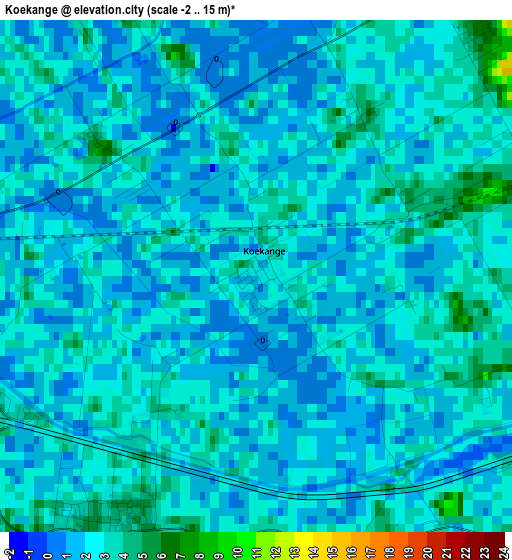 Koekange elevation map