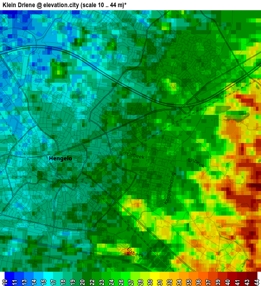 Klein Driene elevation map