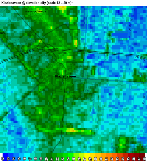 Klazienaveen elevation map