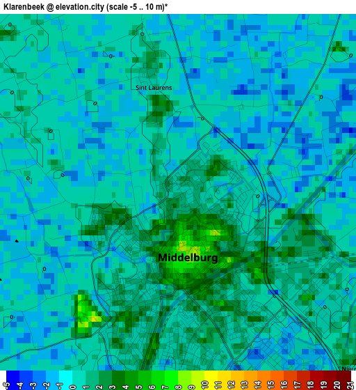 Klarenbeek elevation map