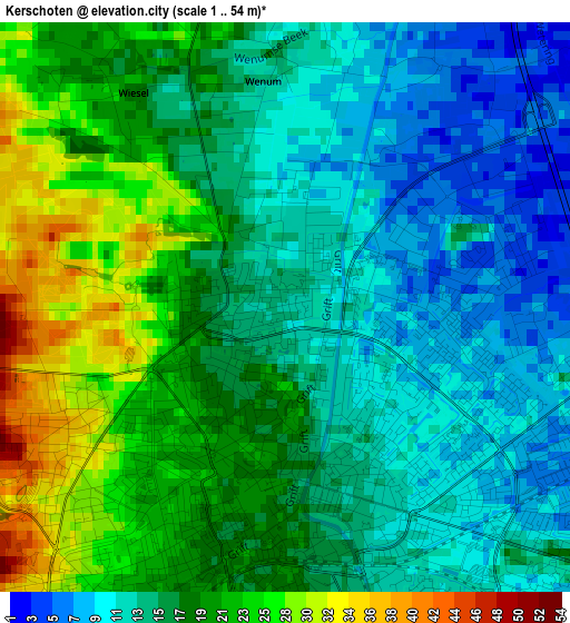 Kerschoten elevation map