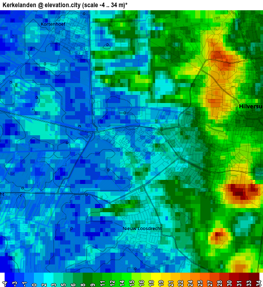 Kerkelanden elevation map