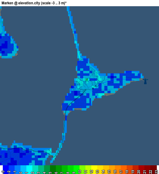 Marken elevation map