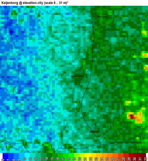 Keijenborg elevation map