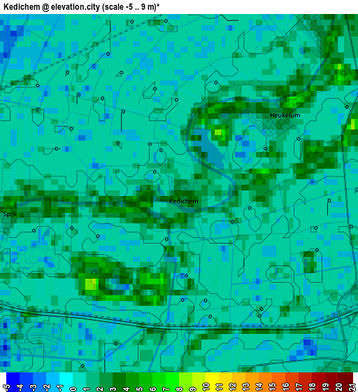 Kedichem elevation map