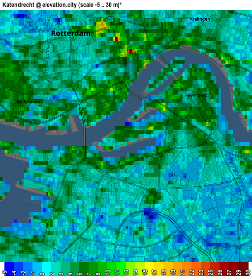 Katendrecht elevation map