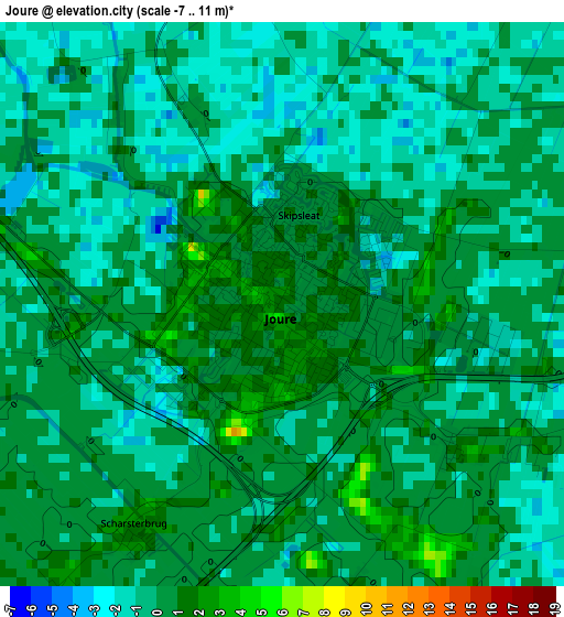 Joure elevation map