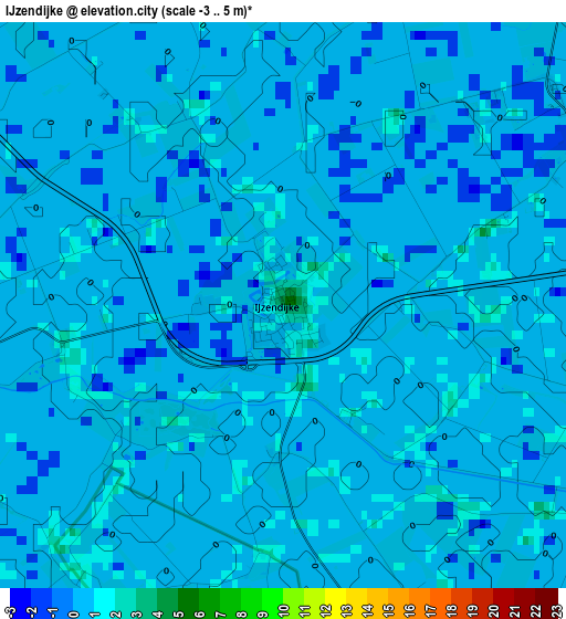 IJzendijke elevation map