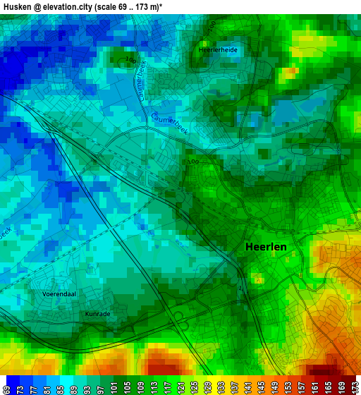 Husken elevation map