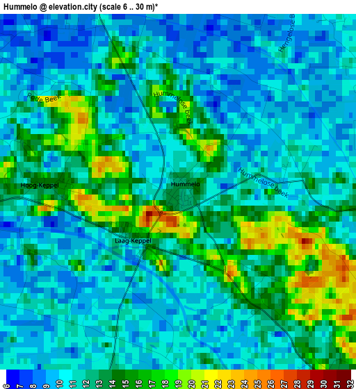 Hummelo elevation map