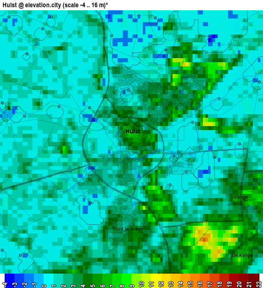 Hulst elevation map