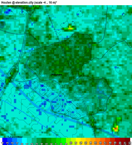 Houten elevation map