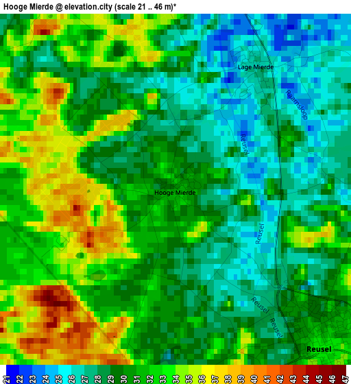 Hooge Mierde elevation map