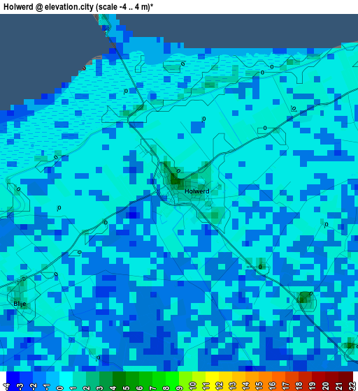 Holwerd elevation map