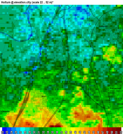 Holtum elevation map