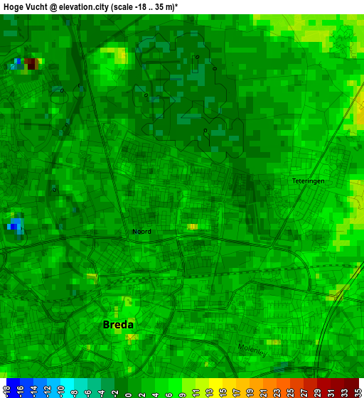 Hoge Vucht elevation map