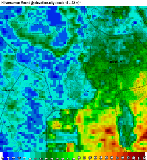 Hilversumse Meent elevation map