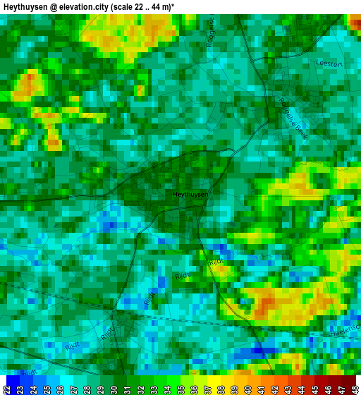 Heythuysen elevation map