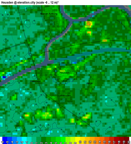 Heusden elevation map