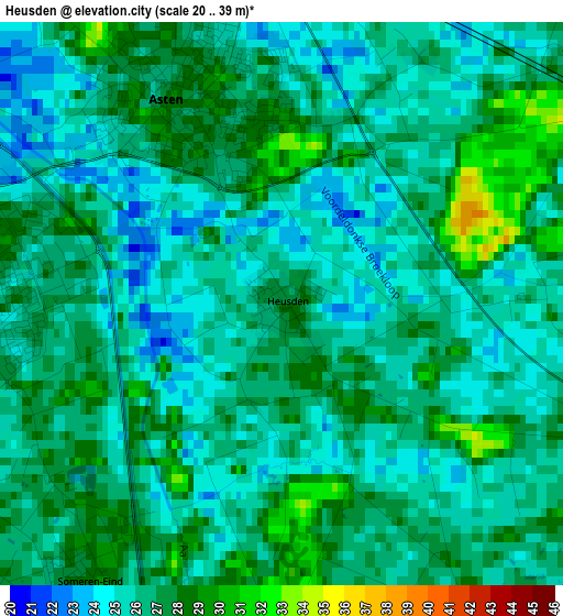 Heusden elevation map