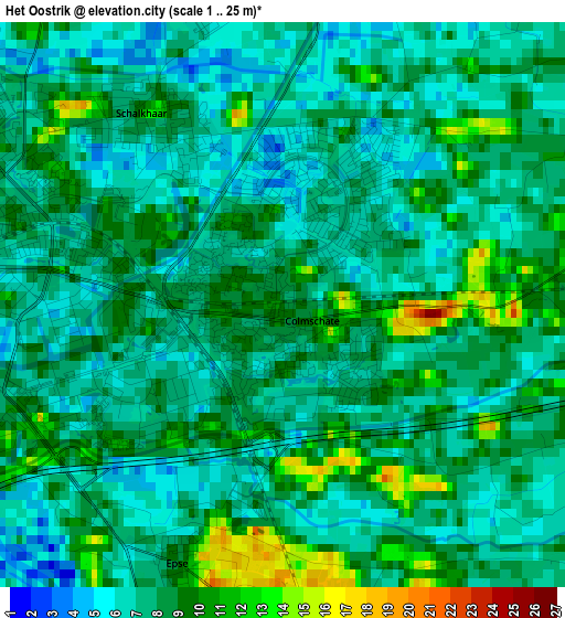 Het Oostrik elevation map