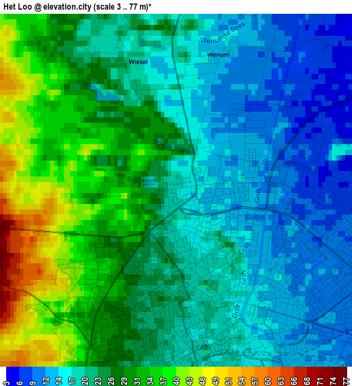 Het Loo elevation map