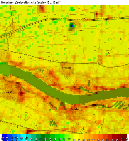 Herwijnen elevation map