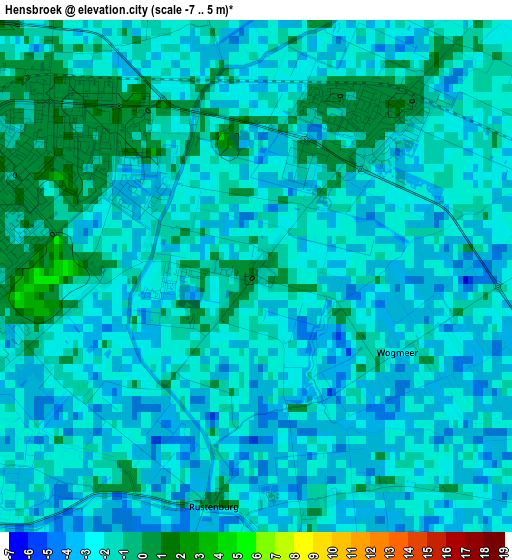 Hensbroek elevation map