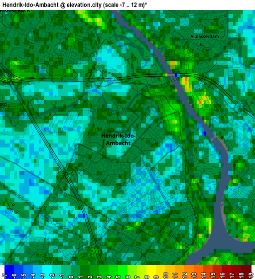 Hendrik-Ido-Ambacht elevation map